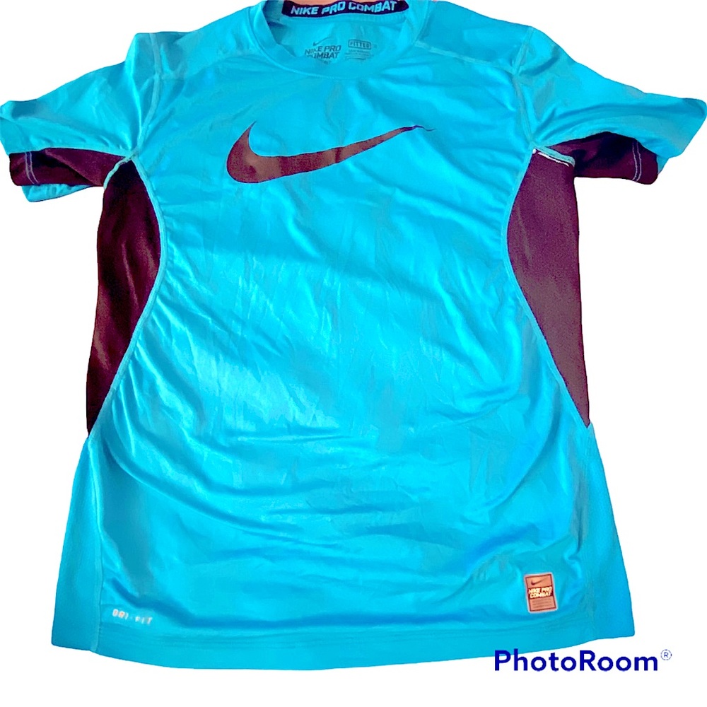Nike Blue Dri-Fit Pro Combat Boys Fitted top size L